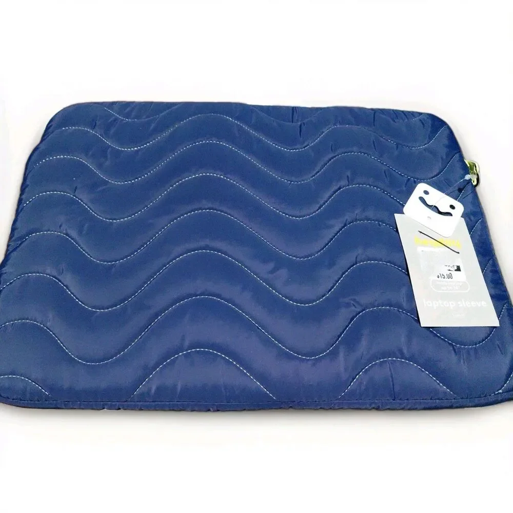 heyday Laptop Sleeve 14 Inch Quilted Wave Purple Padded Case Zip Protective